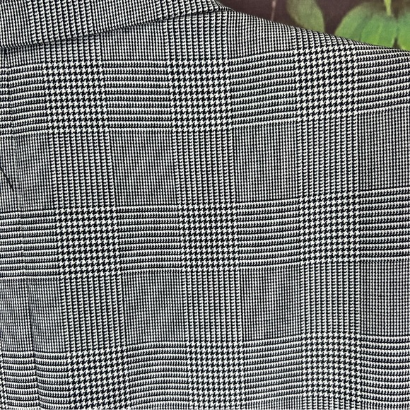 DKNY Plaid Houndstooth Asymmetric Blazer, 10 - Picture 12 of 13